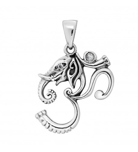 Elephant Mystical Zirconia Sterling Pendant