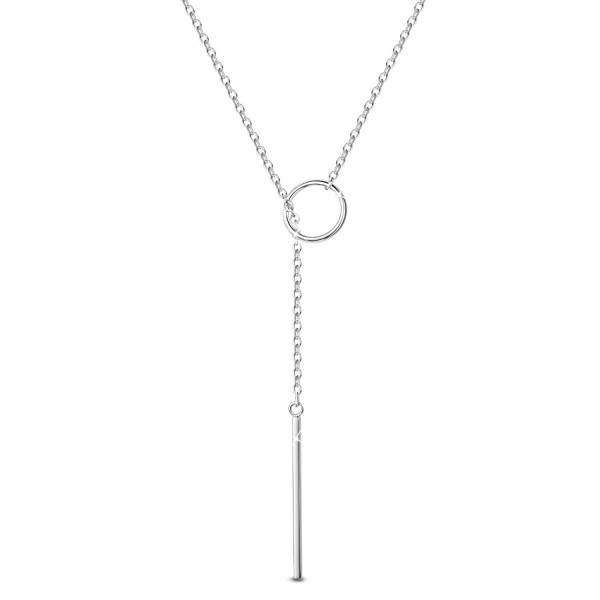 TINYSAND Sterling Feminine Dangling Y shaped