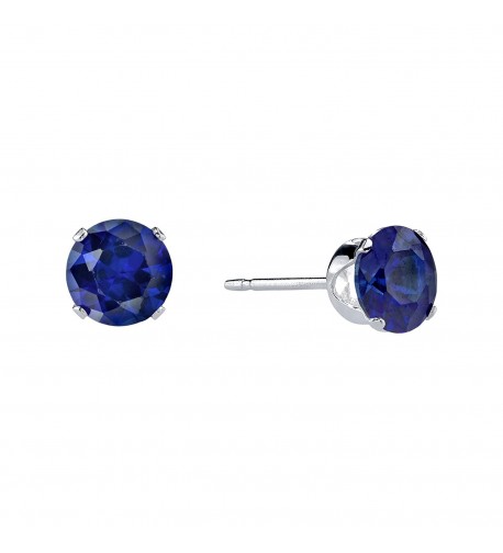 Sterling Silver Blue Stud Earrings