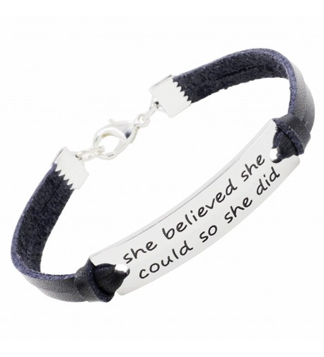 Believed Simple Stamped Inspirational Bracelet