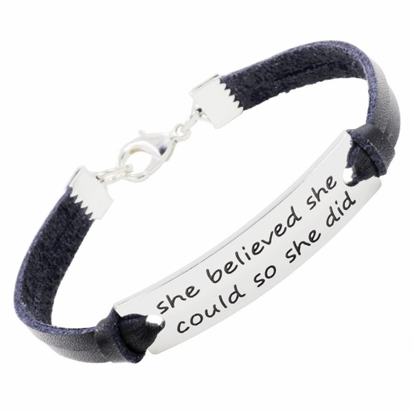 Believed Simple Stamped Inspirational Bracelet