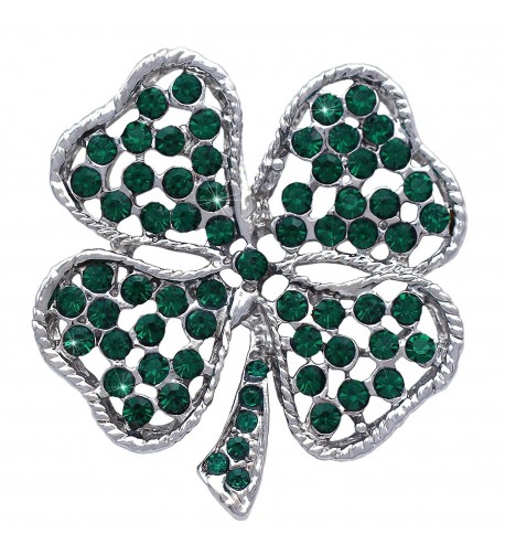 cocojewelry Patricks Clover Shamrock Brooch