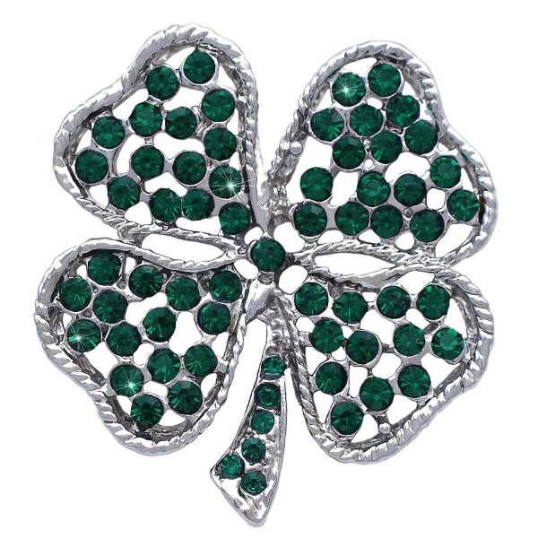 cocojewelry Patricks Clover Shamrock Brooch