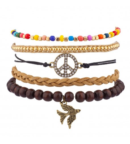 Lux Accessories Beaded Rainbow Bracelet