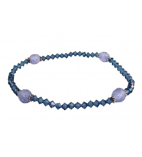 Ha Crystal Mixed Anklet Montana