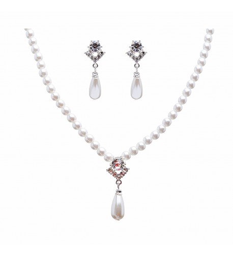Wedding Jewelry Crystal Teardrop Necklace