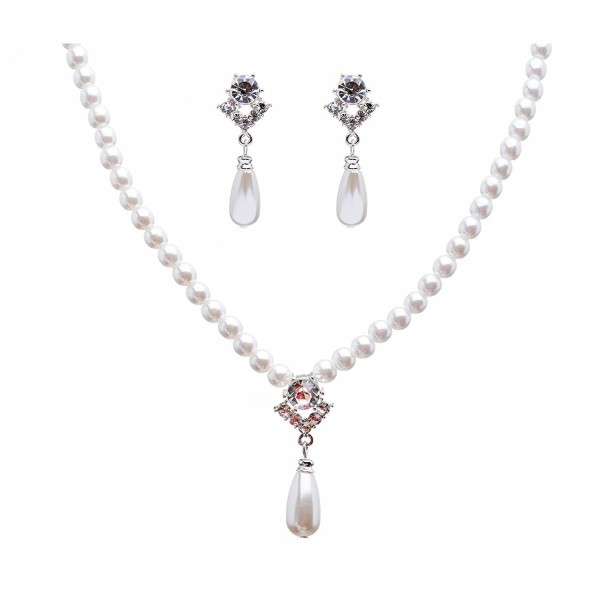 Wedding Jewelry Crystal Teardrop Necklace