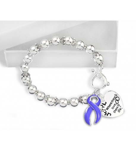 Esophageal Cancer Awareness Periwinkle Bracelet