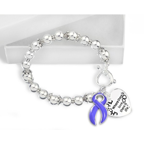 Esophageal Cancer Awareness Periwinkle Bracelet