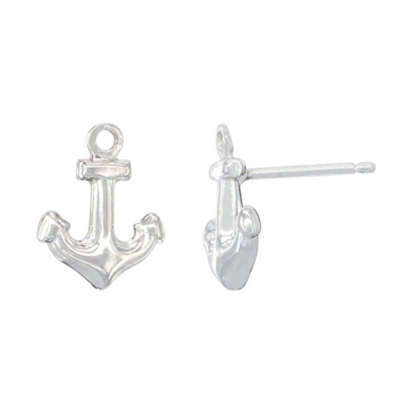 Sterling Silver Tiny Anchor Earrings