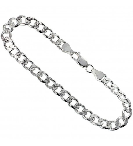 Sterling Silver Bracelet Beveled Nickel