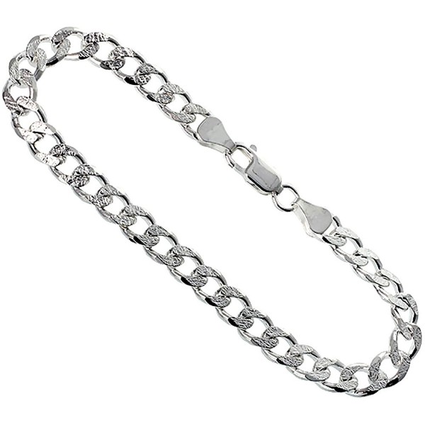 Sterling Silver Bracelet Beveled Nickel