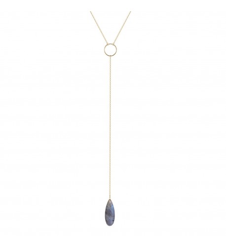 Teardrop Natural Labradorite Gemstone Necklace