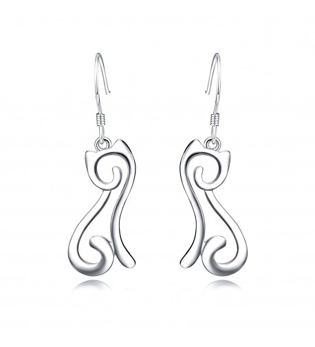 Earrings Sterling Polished Filigree Fishhook