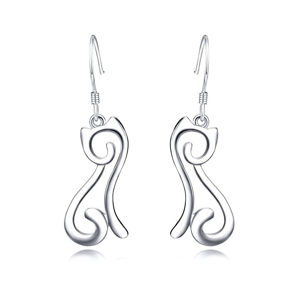 Earrings Sterling Polished Filigree Fishhook