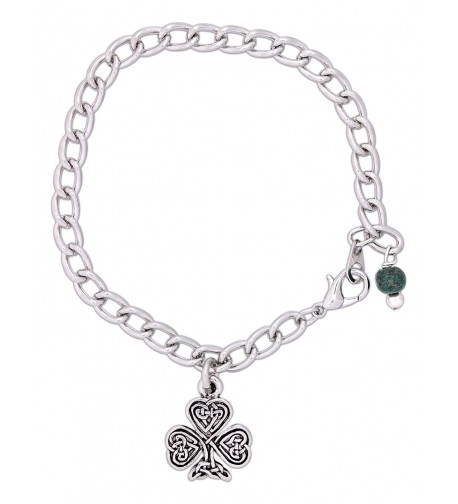 Diameter Silver Bracelet Celtic Shamrock