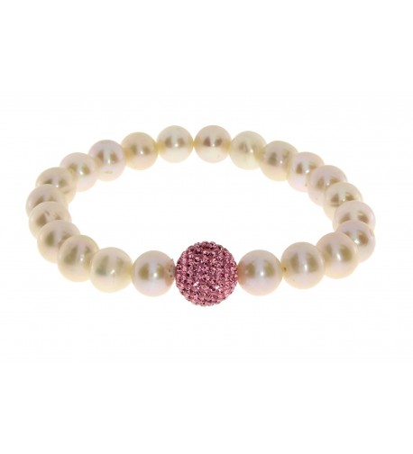 Freshwater Cultured Stretch Bracelet Crystal