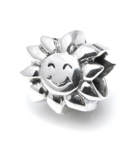 Sterling Silver Sunflower European Bracelet