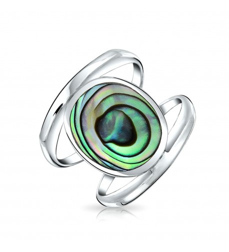 Bling Jewelry Modern Abalone Sterling
