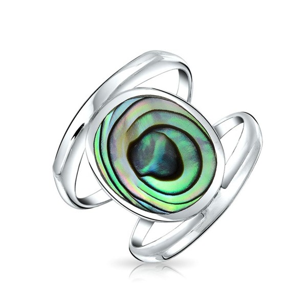 Bling Jewelry Modern Abalone Sterling