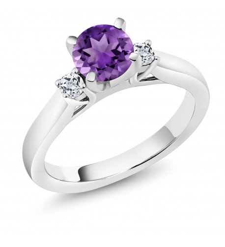 Purple Amethyst Sterling Silver Engagement