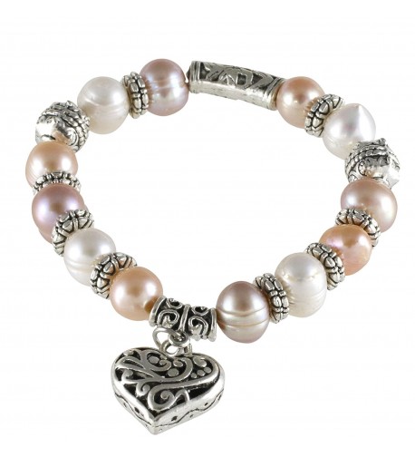 Multi Color Cultured Pearl Stretch Bracelet