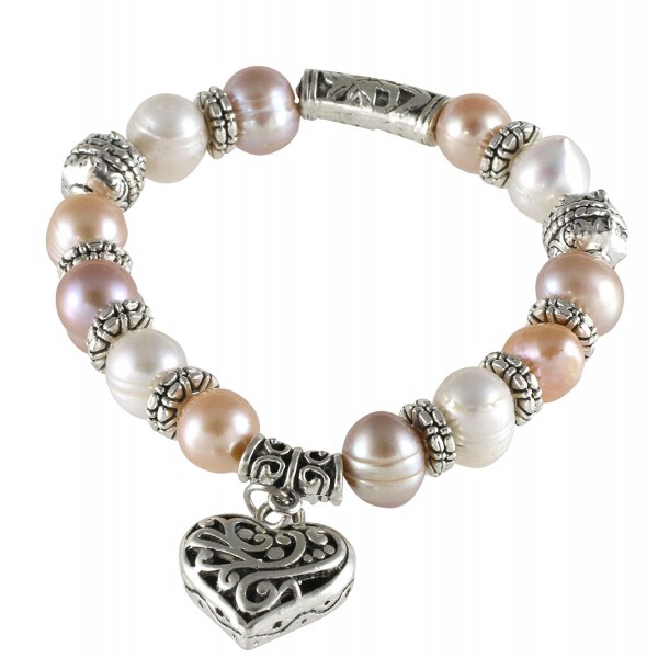 Multi Color Cultured Pearl Stretch Bracelet