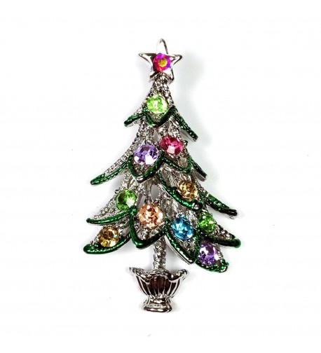 Vintage Silver Tiered Crystal Christmas