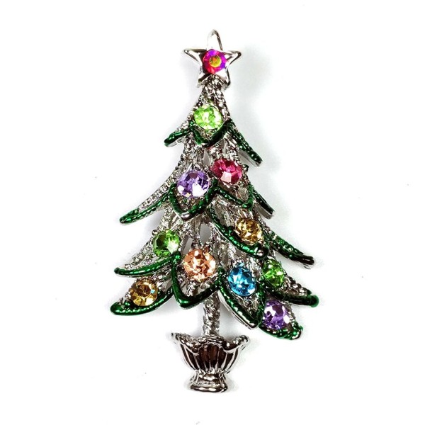 Vintage Silver Tiered Crystal Christmas