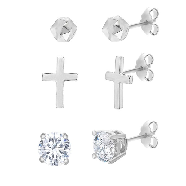 Lesa Michele Zirconia Earring Sterling Lesa Michele Zirconia Earring Sterling