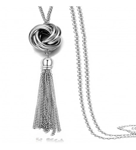 Multi Tassel Statement Necklace Pendant