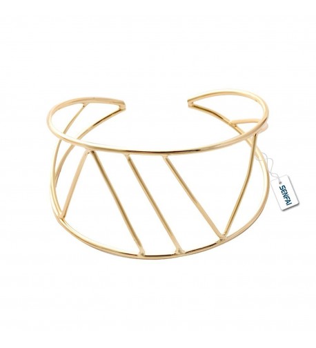 SENFAI Geometric Bangles Statement Bracelets