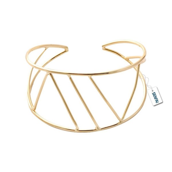 SENFAI Geometric Bangles Statement Bracelets