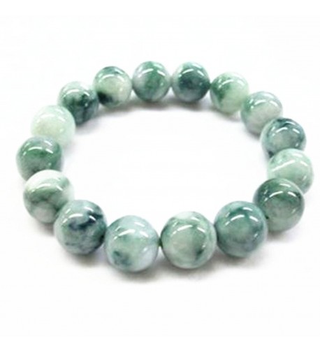 Natural Green Jade Beaded Bracelet