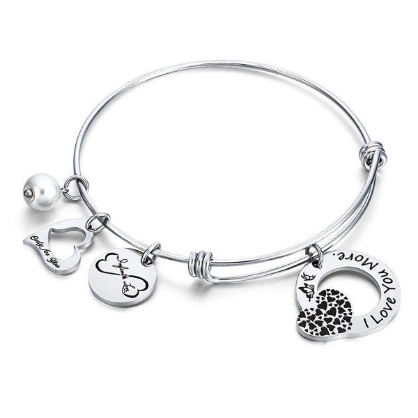 Heart Charm Bangle Bracelet Jewelry