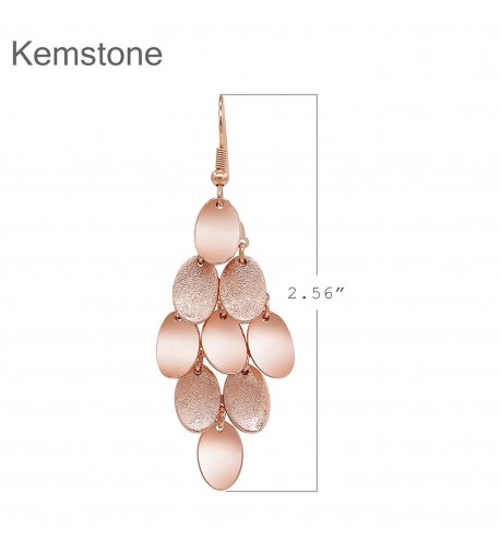 Kemstone Brushed Plated Dangle Earrings