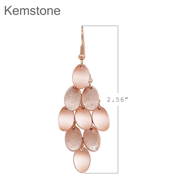 Kemstone Brushed Plated Dangle Earrings