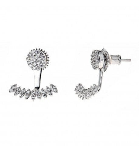 Platinum Sterling Zirconia Earring Jackets