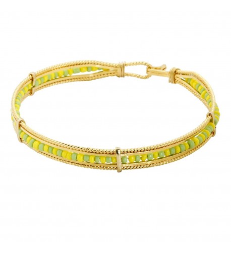 Plated Babalawo Santeria Yellow Bracelet