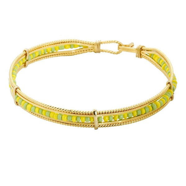 Plated Babalawo Santeria Yellow Bracelet