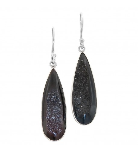 Teardrop Natural Sterling Silver Earrings