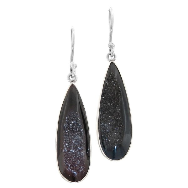 Teardrop Natural Sterling Silver Earrings