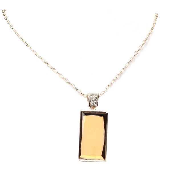 Rhinestone Crystal Necklace Jewelry Rectangle