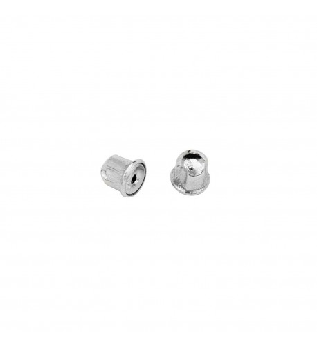 White Gold Screw Back Earrings