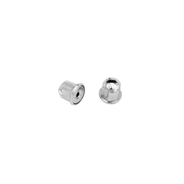 White Gold Screw Back Earrings