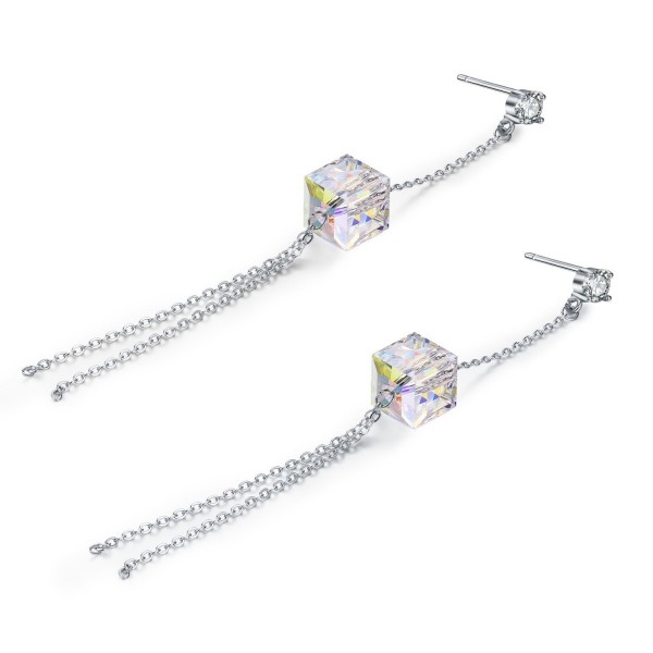 SBLING Platinum Plated Earrings Swarovski Crystals