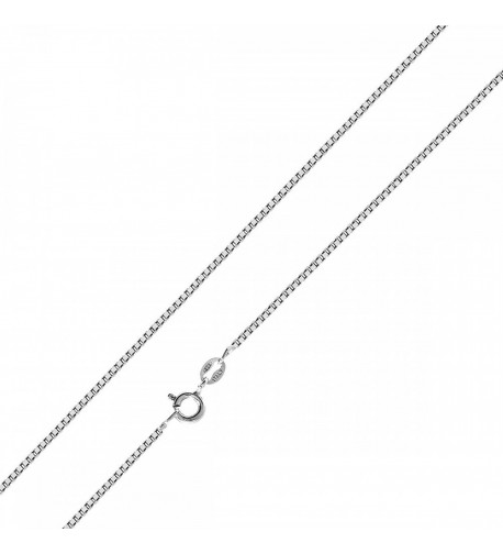 Sterling Silver Chain Necklace 0 8MM