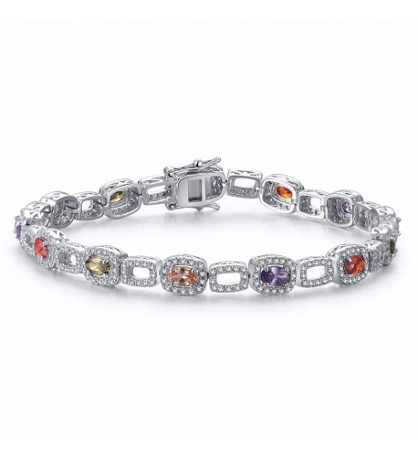 Caperci Zirconia Birthstone Multi Gemstone Bracelet