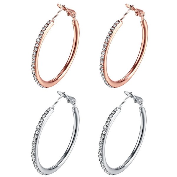 Silver Earrings Zirconia Rhinestone Sensitive Silver Earrings Zirconia Rhinestone Sensitive