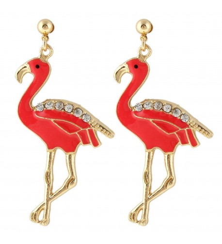 EVER FAITH Austrian Flamingo Gold Tone